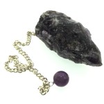 Amethyst Hand Knapped Gemstone Pendulum